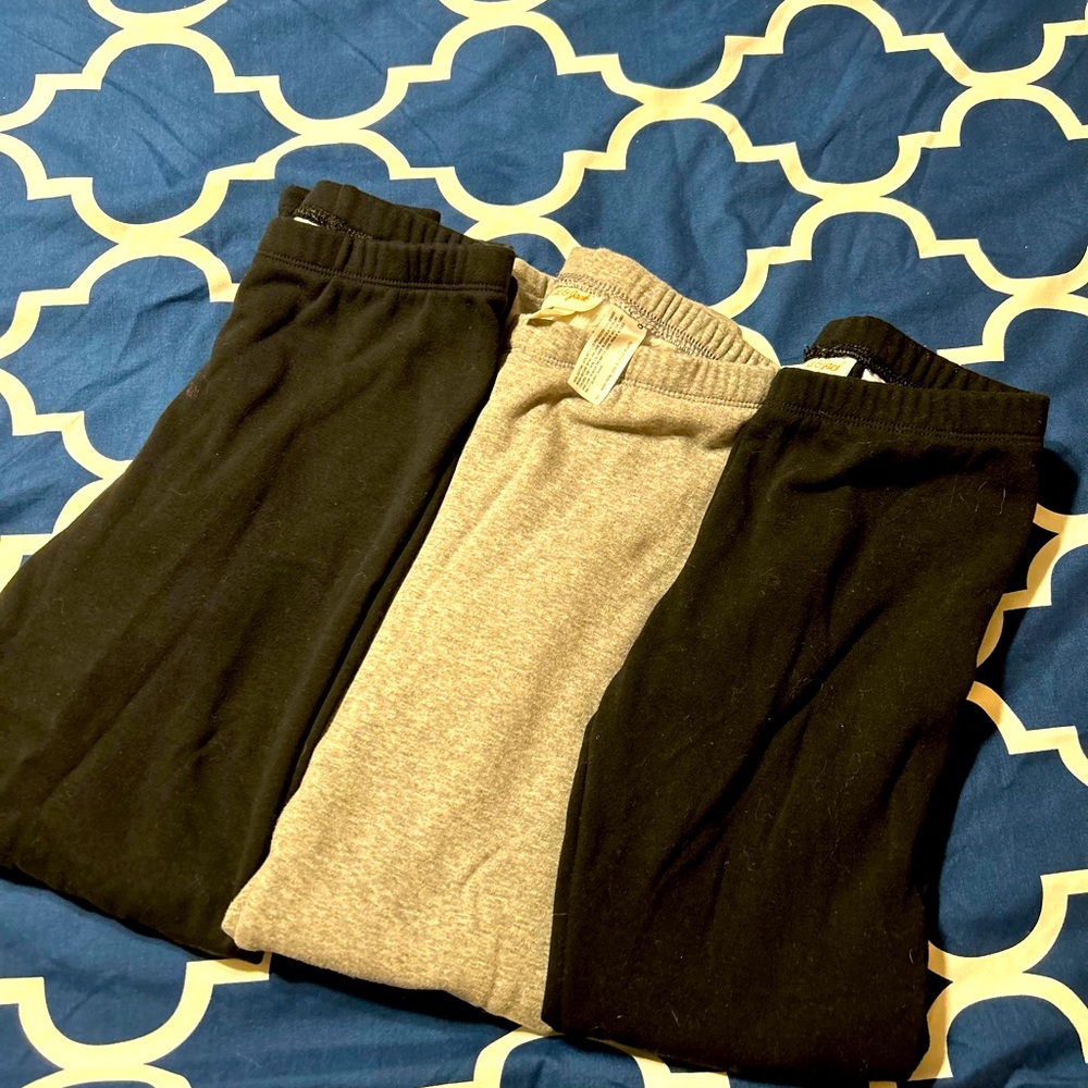 Like new 3 pack lot Girls Fleece Lined Leggings  10/12